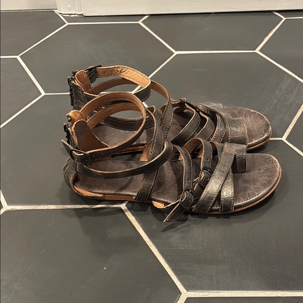 💥 Bed|Stü Miya Sandals - Size 9.5 - Pewter/Graphite Distressed 💥 - Picture 6 of 6